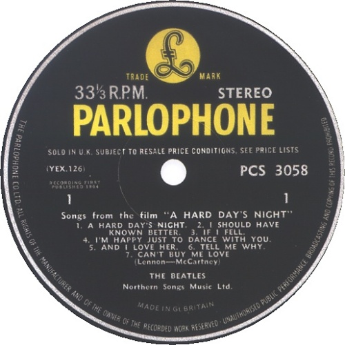 The Beatles A Hard Day's Night - 1st vinyl LP album (LP record) UK BTLLPAH246036
