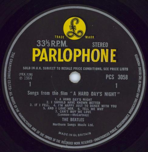 The Beatles A Hard Day's Night - 2nd - EX vinyl LP album (LP record) UK BTLLPAH772485