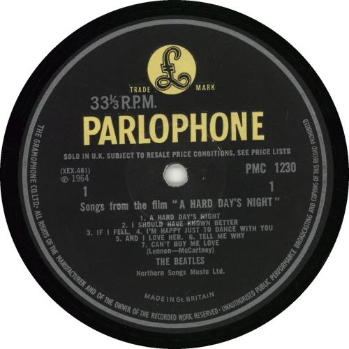 The Beatles A Hard Day's Night - 2nd - VG vinyl LP album (LP record) UK BTLLPAH574716