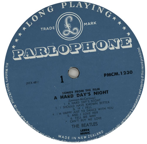 The Beatles A Hard Days Night - 2nd vinyl LP album (LP record) New Zealand BTLLPAH574126