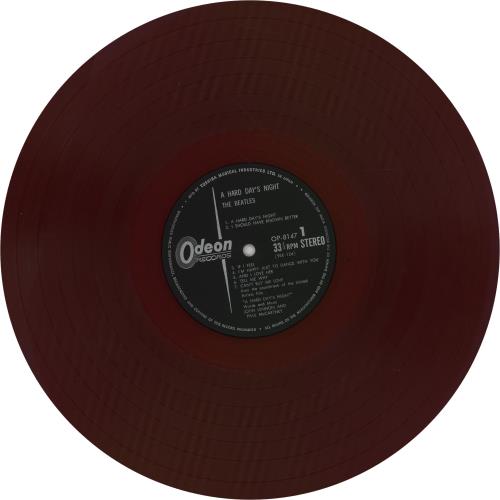 The Beatles A Hard Day's Night - 3rd Odeon issue - Red Vinyl vinyl LP album (LP record) Japanese BTLLPAH212845