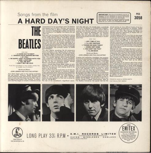 The Beatles A Hard Day's Night - All Rights vinyl LP album (LP record) UK BTLLPAH271794