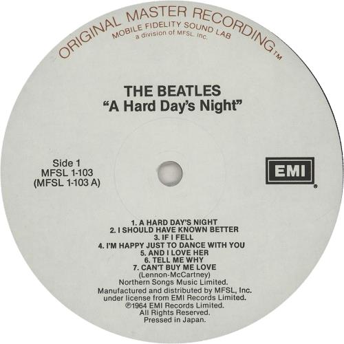 The Beatles A Hard Day's Night - Hype Sticker vinyl LP album (LP record) US BTLLPAH759570