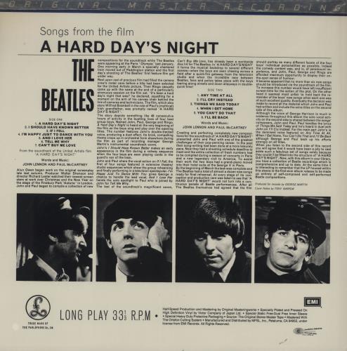 The Beatles A Hard Day's Night - Hype Sticker vinyl LP album (LP record) US BTLLPAH759570