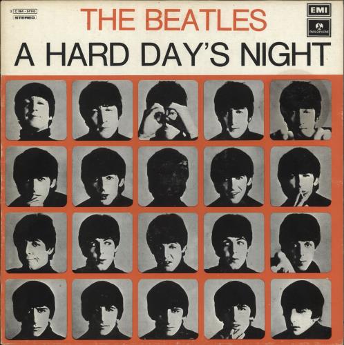 The Beatles A Hard Day's Night - Light Blue Label -VG vinyl LP album (LP record) Italian BTLLPAH732943