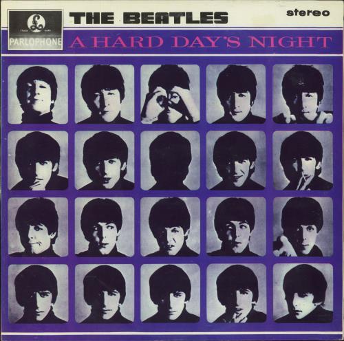 The Beatles A Hard Day's Night - Yellow & Black vinyl LP album (LP record) Portuguese BTLLPAH144460