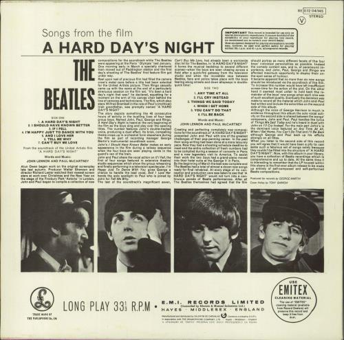 The Beatles A Hard Day's Night - Yellow & Black vinyl LP album (LP record) Portuguese BTLLPAH144460