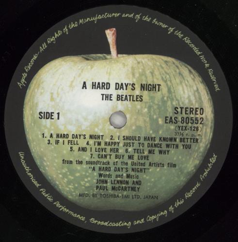 The Beatles A Hard Day's Night vinyl LP album (LP record) Japanese BTLLPAH202859