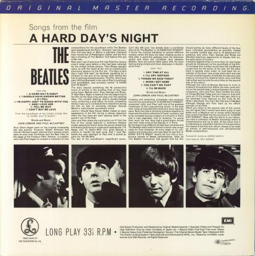 The Beatles A Hard Day's Night vinyl LP album (LP record) US BTLLPAH221544