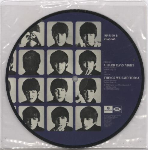 The Beatles A Hard Days Night 7" vinyl picture disc (7 inch picture disc single) UK BTL7PAH02376