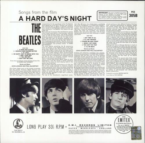 The Beatles A Hard Day's Night vinyl LP album (LP record) UK BTLLPAH825528