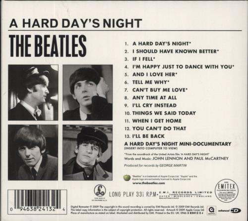 The Beatles A Hard Day's Night CD album (CDLP) UK BTLCDAH858886