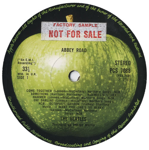 The Beatles Abbey Road - 2nd - Sample vinyl LP album (LP record) UK BTLLPAB147828
