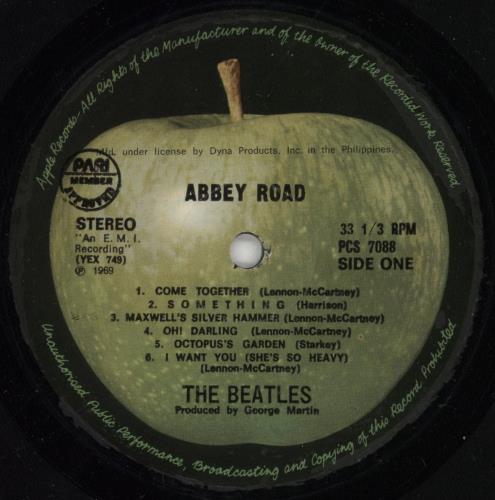 The Beatles Abbey Road - EX vinyl LP album (LP record) Philippino BTLLPAB849050