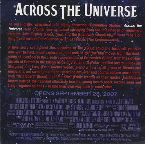 The Beatles Across The Universe - CD-Rom Sneak Peek Kit CD-ROM US BTLROAC432469