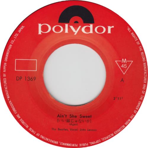The Beatles Ain't She Sweet - EX 7" vinyl single (7 inch record / 45) Japanese BTL07AI303532