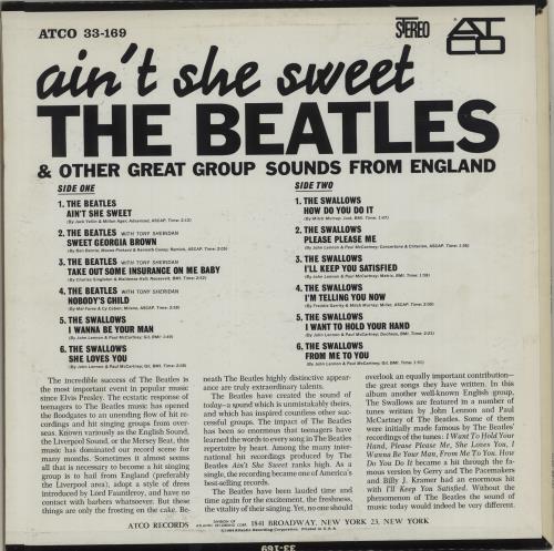 The Beatles Ain't She Sweet vinyl LP album (LP record) US BTLLPAI297806