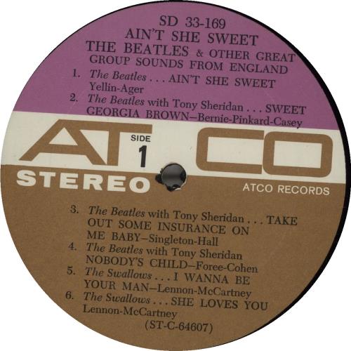 The Beatles Ain't She Sweet vinyl LP album (LP record) US BTLLPAI297806