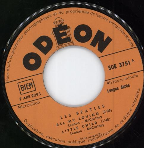 The Beatles All My Loving - 1st 7" vinyl single (7 inch record / 45) French BTL07AL74353