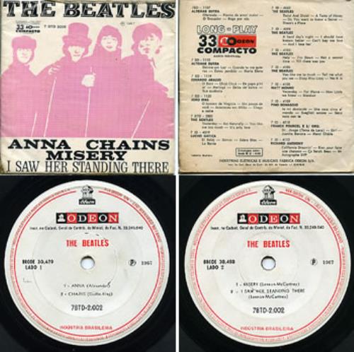 The Beatles Anna EP - VG 7" vinyl single (7 inch record / 45) Brazilian BTL07AN286160