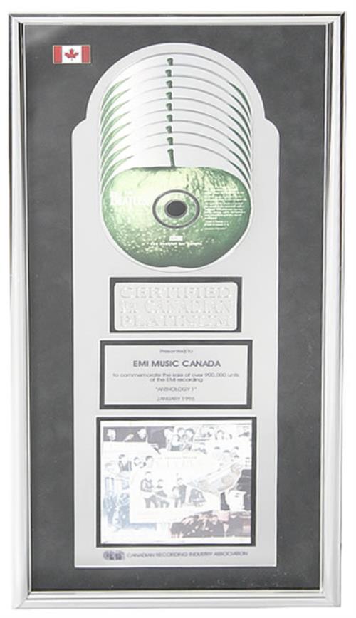 The Beatles Anthology 1 award disc Canadian BTLAWAN458090