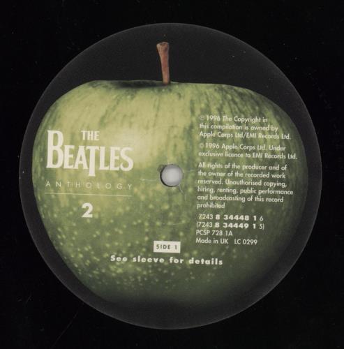 The Beatles Anthology 2 + Hype Sticker 3-LP vinyl record set (Triple LP Album) UK BTL3LAN184427
