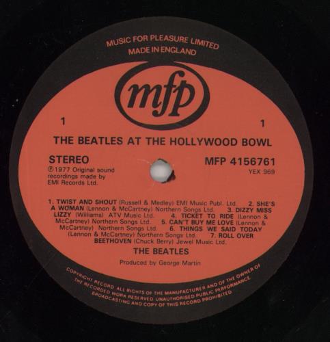 The Beatles At The Hollywood Bowl vinyl LP album (LP record) UK BTLLPAT243878