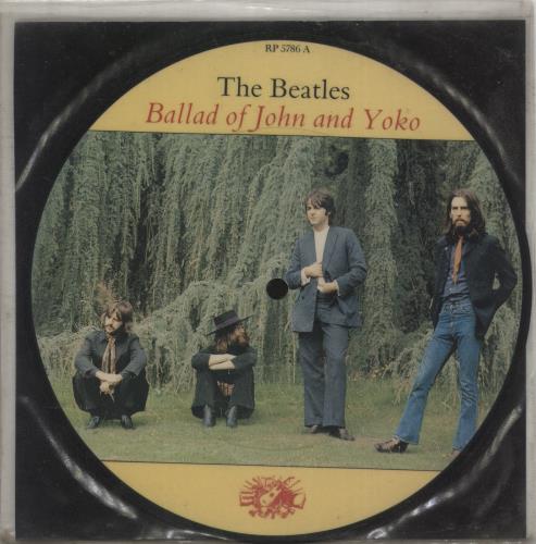 The Beatles Ballad Of John And Yoko + Insert - Factory Sample 7" vinyl picture disc (7 inch picture disc single) UK BTL7PBA870110