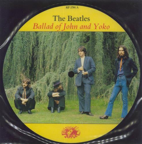 The Beatles Ballad Of John And Yoko + Insert 7" vinyl picture disc (7 inch picture disc single) UK BTL7PBA38787