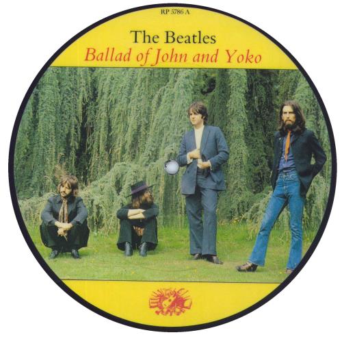 The Beatles Ballad Of John And Yoko + Insert 7" vinyl picture disc (7 inch picture disc single) UK BTL7PBA38787