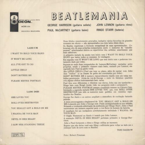 The Beatles Beatlemania vinyl LP album (LP record) Brazilian BTLLPBE736699