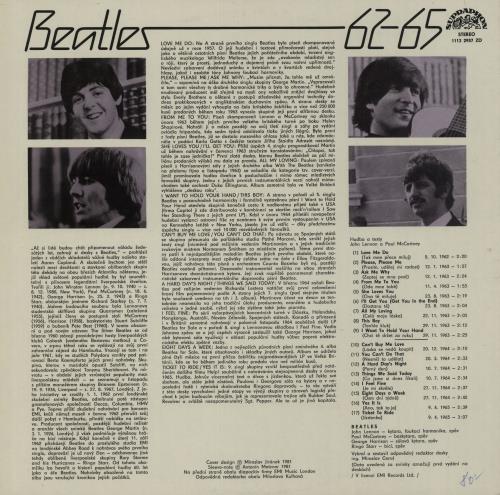 The Beatles Beatles 62/65 vinyl LP album (LP record) Czech BTLLPBE226199