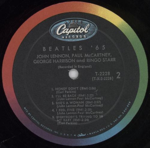 The Beatles Beatles '65 - 1st - shrink - EX vinyl LP album (LP record) US BTLLPBE732995