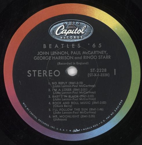The Beatles Beatles '65 - 1st vinyl LP album (LP record) US BTLLPBE475008