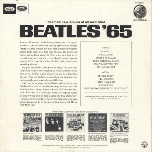 The Beatles Beatles '65 - 1st vinyl LP album (LP record) US BTLLPBE475008