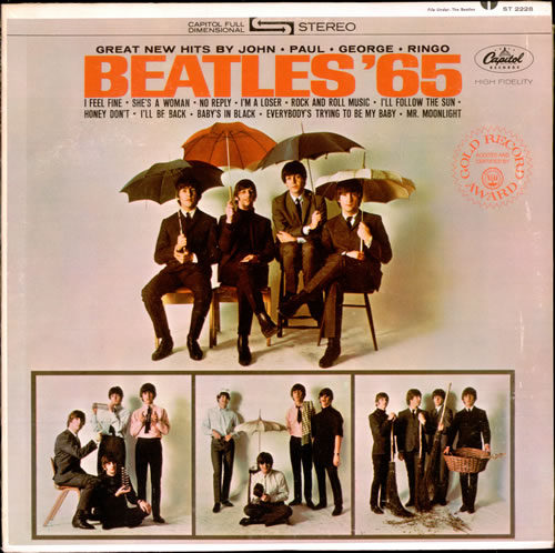 The Beatles Beatles '65 - Lime Green + RIAA vinyl LP album (LP record) US BTLLPBE324545