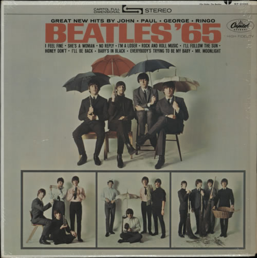 The Beatles Beatles '65 - Peach Label - Pasted vinyl LP album (LP record) US BTLLPBE417681