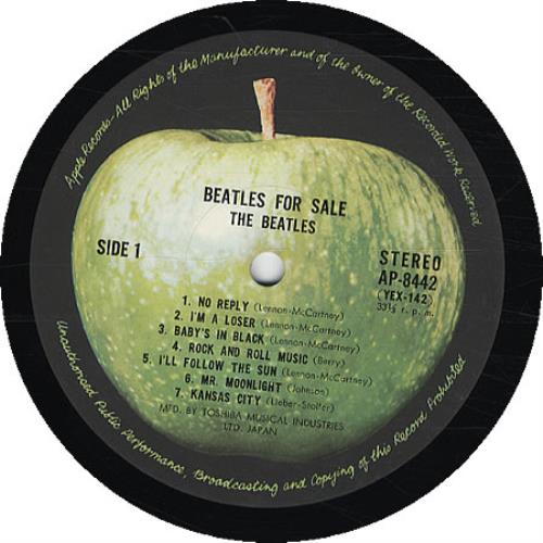 The Beatles Beatles For Sale + Tracklist Flyer vinyl LP album (LP record) Japanese BTLLPBE325554