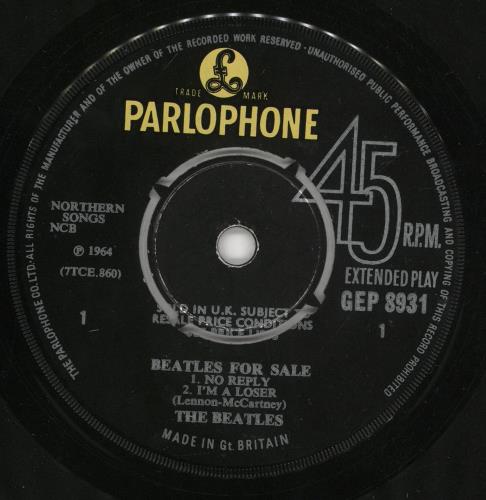 The Beatles Beatles For Sale EP - 1st - G&L - EX 7" vinyl single (7 inch record / 45) UK BTL07BE736537