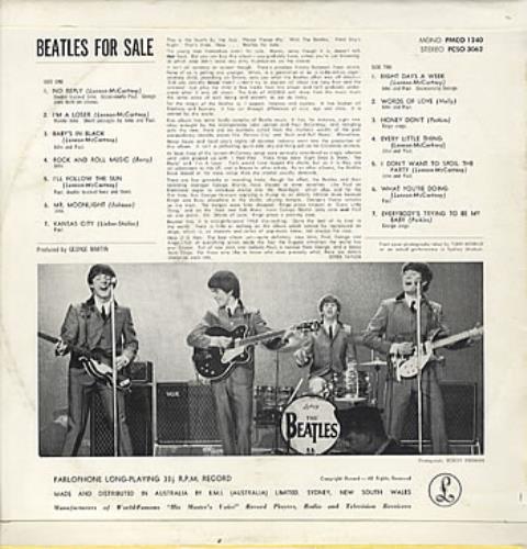 The Beatles Beatles For Sale vinyl LP album (LP record) Australian BTLLPBE277550