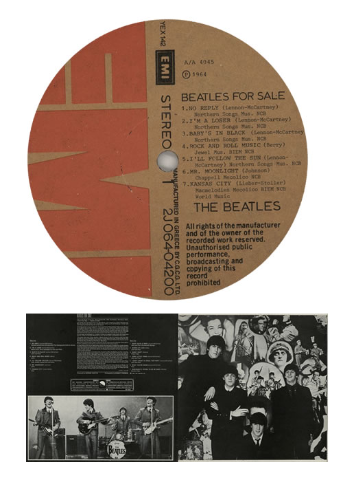 The Beatles Beatles For Sale vinyl LP album (LP record) Greek BTLLPBE568654