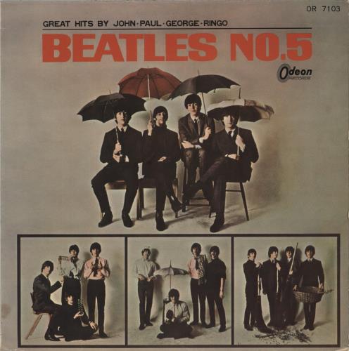 The Beatles Beatles No.5 - 1st - Red Vinyl + Pinup vinyl LP album (LP record) Japanese BTLLPBE203013