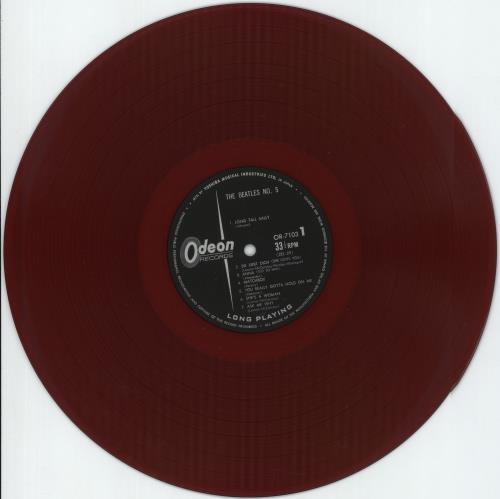 The Beatles Beatles No.5 - 1st - Red Vinyl + Pinup vinyl LP album (LP record) Japanese BTLLPBE203013