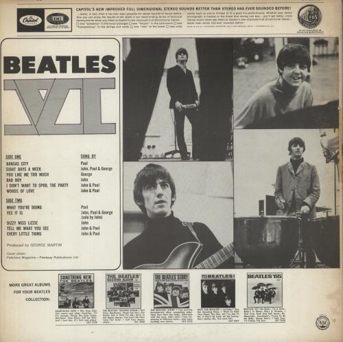The Beatles Beatles VI - Mfd By Apple - RIAA - EX vinyl LP album (LP record) US BTLLPBE879734