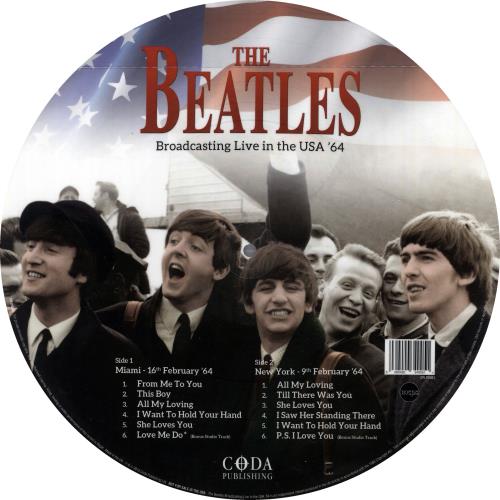 The Beatles Broadcasting Live in the USA '64 picture disc LP (vinyl picture disc album) UK BTLPDBR664835