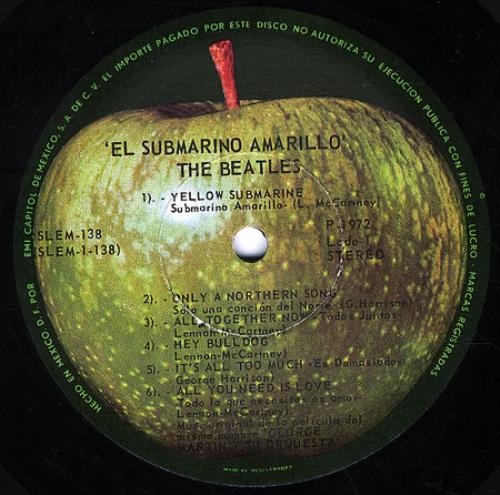 The Beatles El Submarino Amarillo - Yellow Submarine vinyl LP album (LP record) Mexican BTLLPEL267995