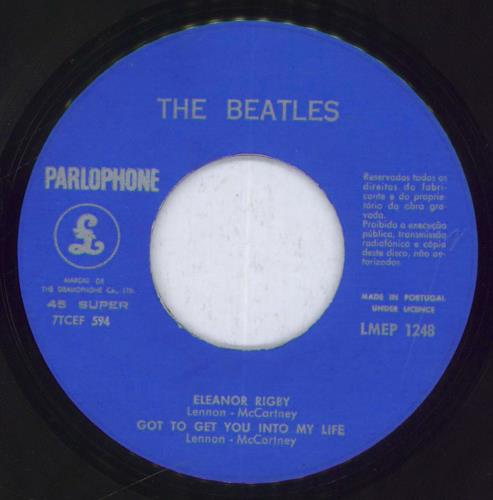 The Beatles Eleanor Rigby 7" vinyl single (7 inch record / 45) Portuguese BTL07EL830814