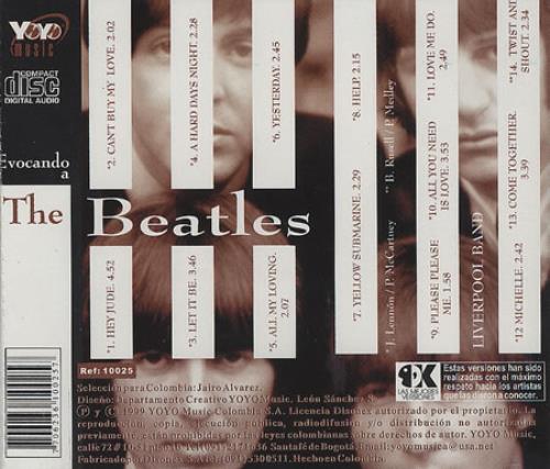 The Beatles Evocando A The Beatles CD album (CDLP) Colombian BTLCDEV263533