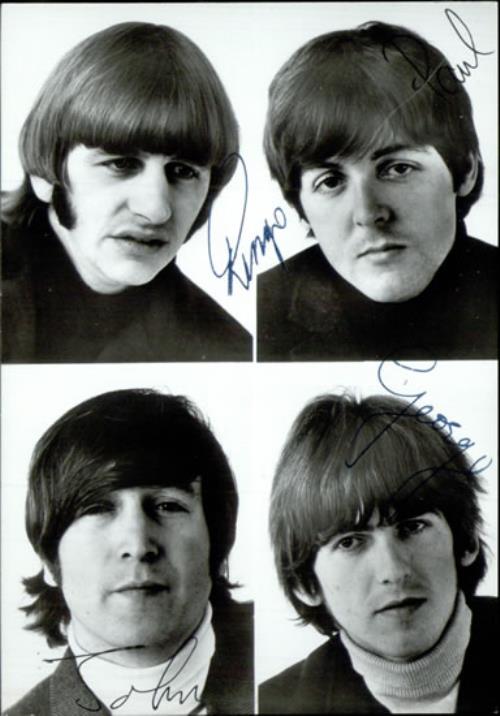 The Beatles Fan Club Photocard With Facsimile Signatures photograph UK BTLPHFA501191