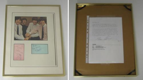 The Beatles Framed Set Of Autographs memorabilia UK BTLMMFR369731